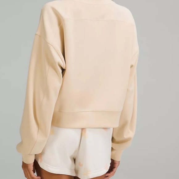 Perfectly Oversized Cropped Crew Softstreme size 8 Cafe Au Lait  reflective logo - Picture 6 of 6